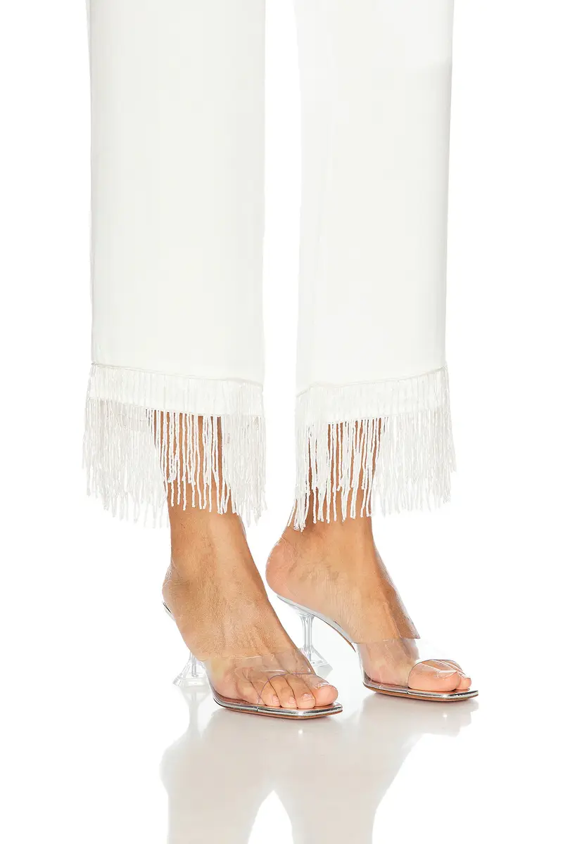 Fleur du Mal X Galia Lahav Beaded Fringe Silk Pant | Thumbnail 6