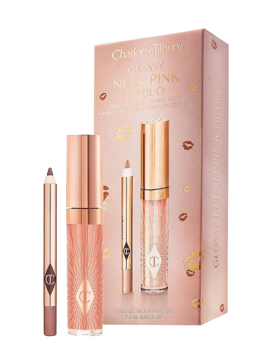 Charlotte Tilbury Glossy Nude Pink Lip Duo
