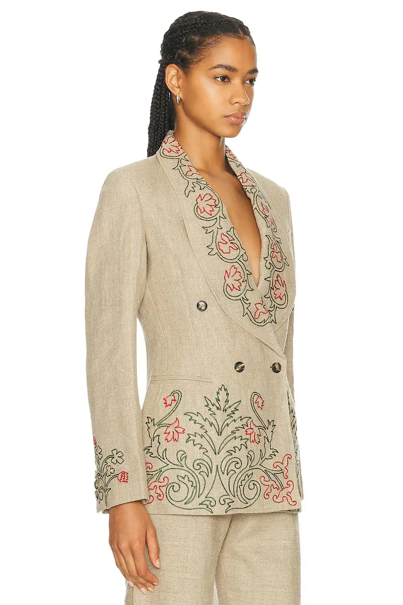 BODE Embroidered Trumpet Flower Suit Jacket | Thumbnail 2
