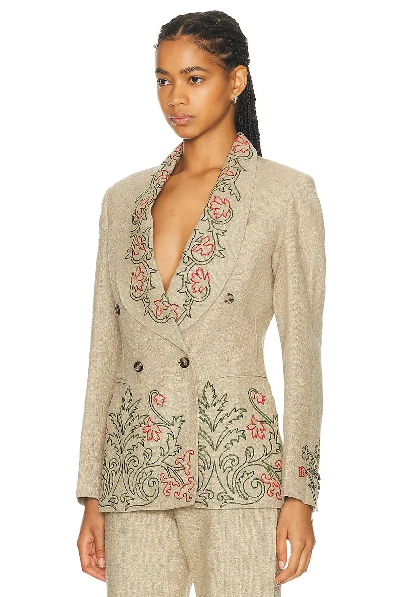 BODE Embroidered Trumpet Flower Suit Jacket | Thumbnail 3