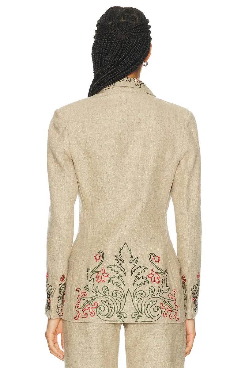 BODE Embroidered Trumpet Flower Suit Jacket | Thumbnail 4
