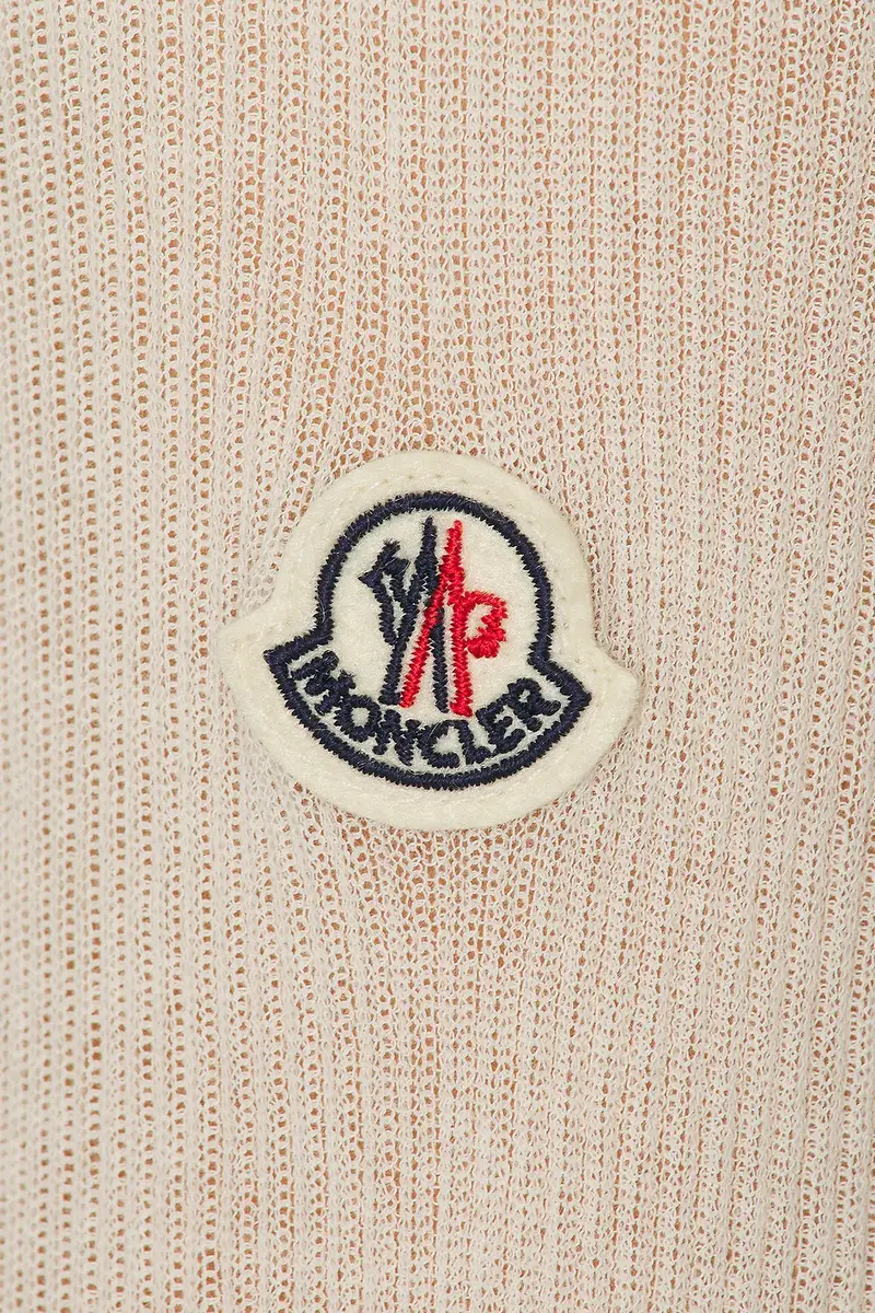 Moncler Long Sleeve Sheer Polo Top | Thumbnail 5 Moncler Long Sleeve Sheer Polo Top | Thumbnail 5