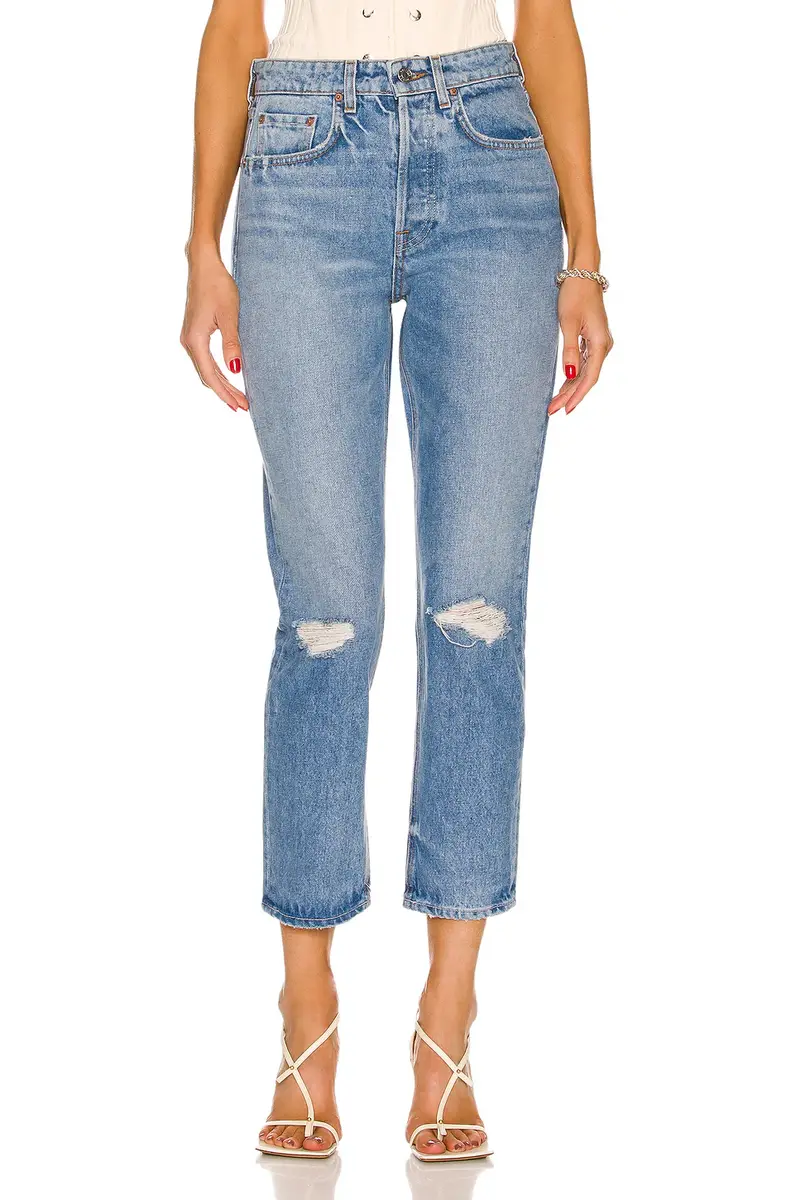 GRLFRND Karolina High Rise Straight Crop Jeans | Image 1 GRLFRND Karolina High Rise Straight Crop Jeans | Image 1