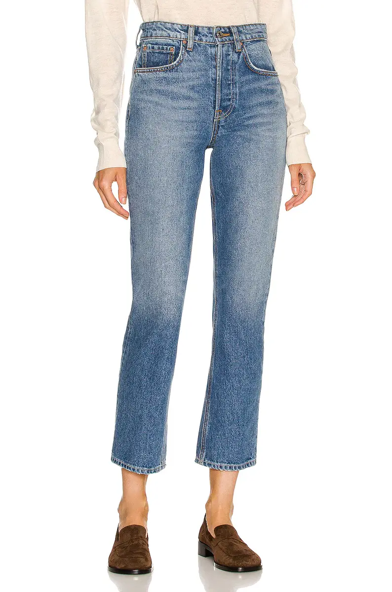 GRLFRND Karolina High Rise Straight Crop Jeans | Image 1 GRLFRND Karolina High Rise Straight Crop Jeans | Image 1
