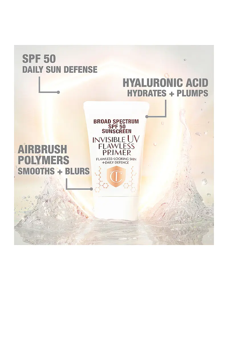 Charlotte Tilbury Broad Spectrum SPF 50 Sunscreen Invisible UV Flawless Poreless Primer | Thumbnail 5 Charlotte Tilbury Broad Spectrum SPF 50 Sunscreen Invisible UV Flawless Poreless Primer | Thumbnail 5