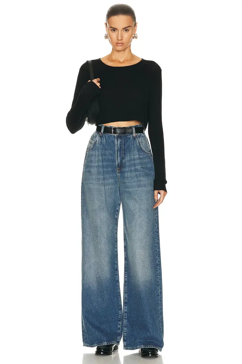 GRLFRND Chloe Super High Rise Pleated Wide Leg Jeans | Thumbnail 6 GRLFRND Chloe Super High Rise Pleated Wide Leg Jeans | Thumbnail 6