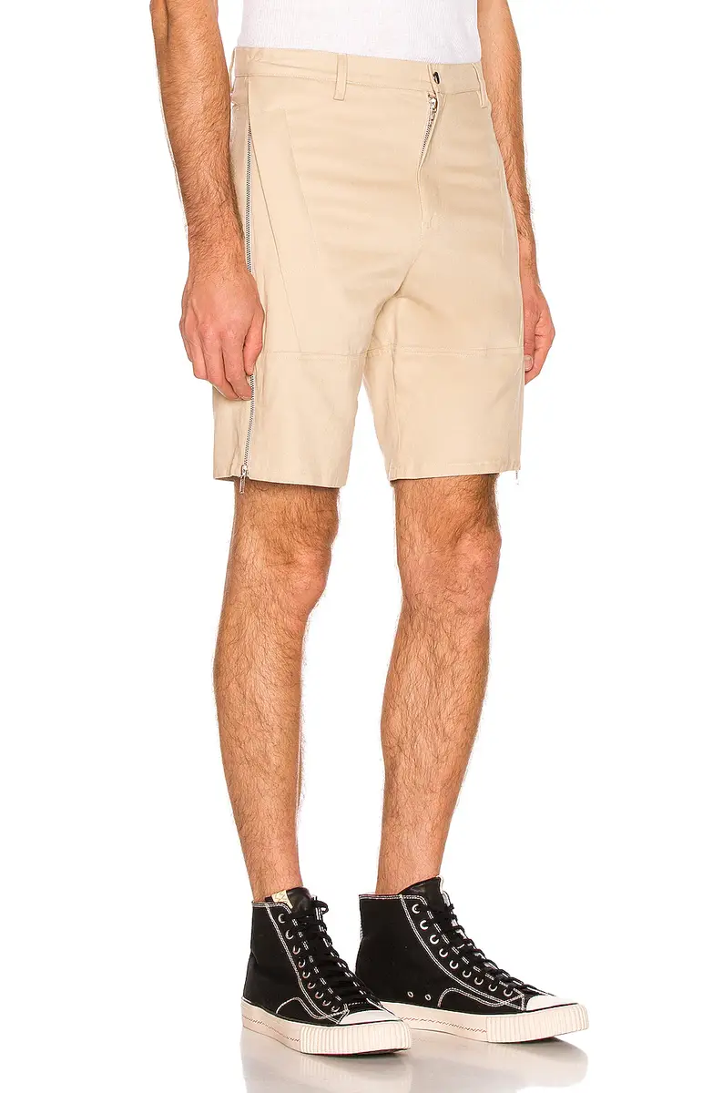 PARIA /FARZANEH Brush Cotton Monochrome Zip Short | Thumbnail 3