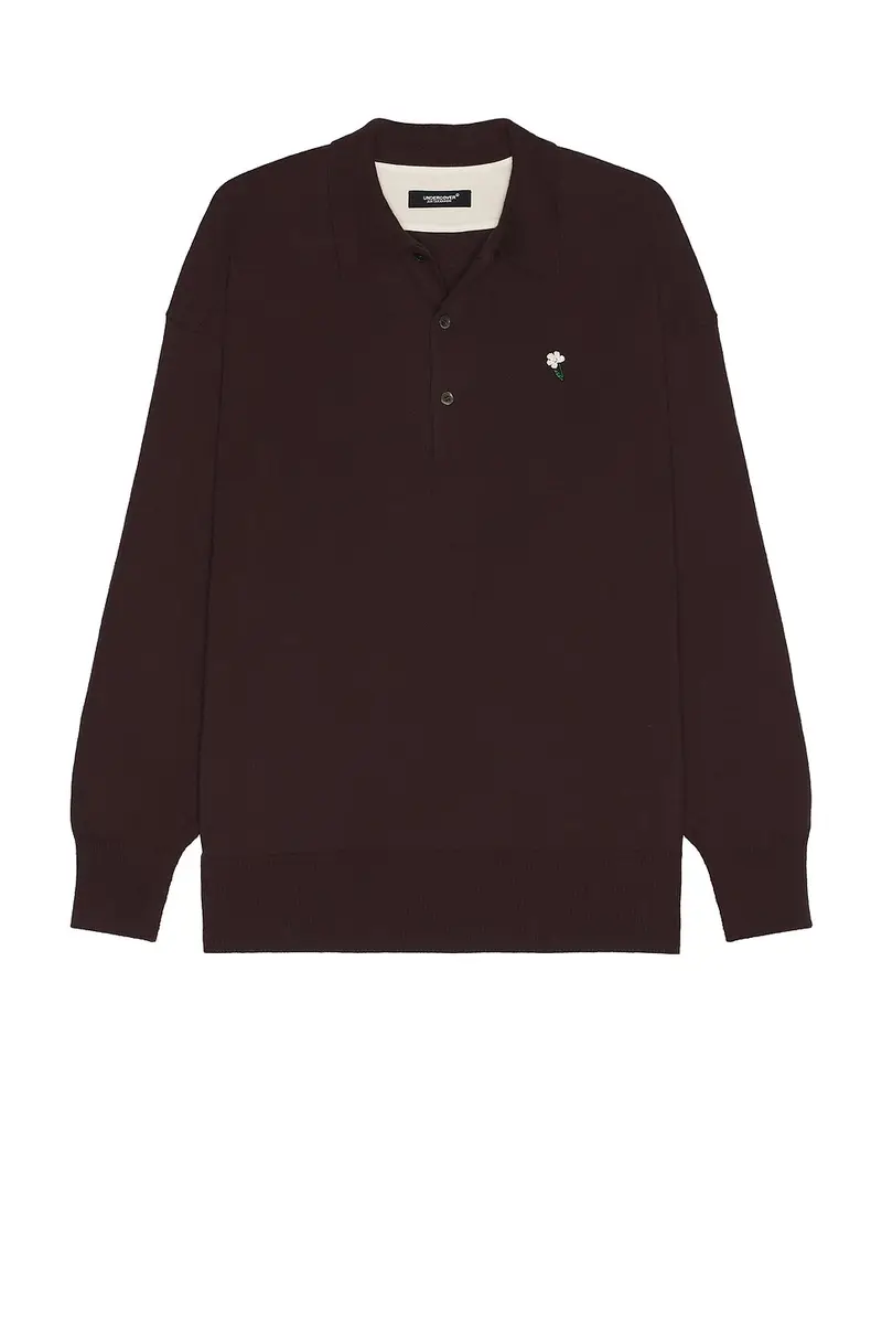 Undercover Long Sleeve Polo Shirt | Image 1 Undercover Long Sleeve Polo Shirt | Image 1