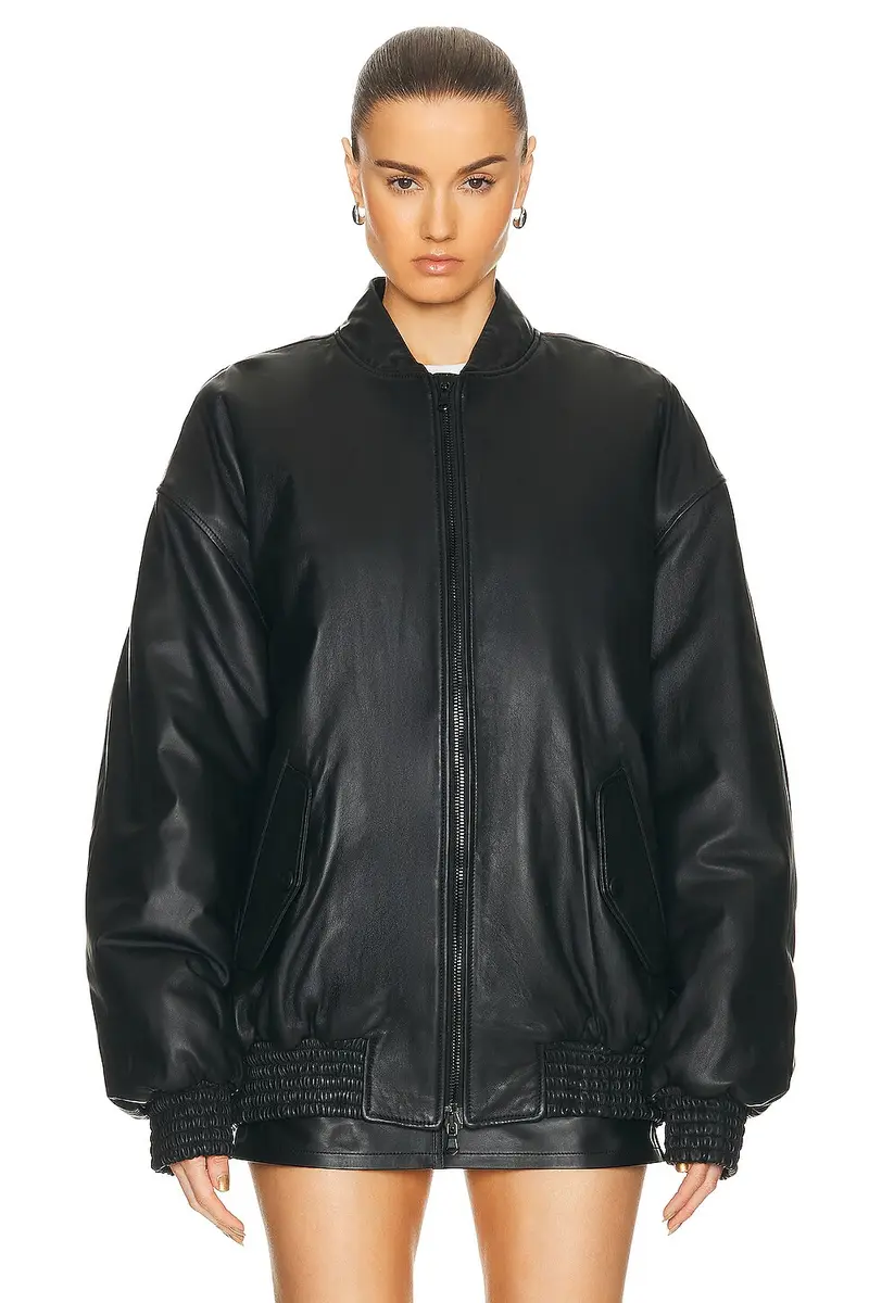 WARDROBE.NYC Leather Bomber Jacket | Thumbnail 2 WARDROBE.NYC Leather Bomber Jacket | Thumbnail 2