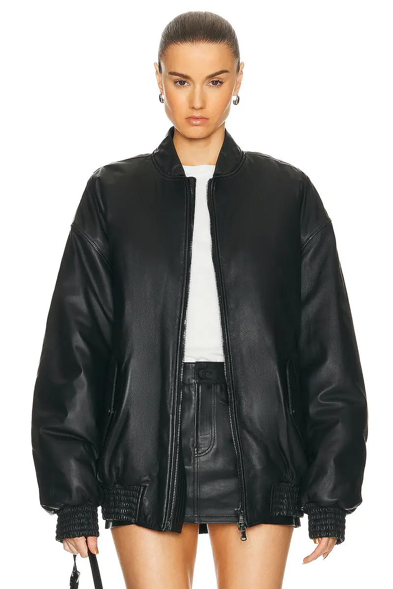 Leather Bomber Jacket Leather Bomber Jacket