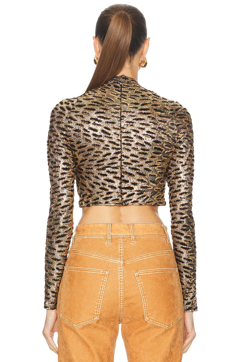 Rabanne Crop Long Sleeve Top | Thumbnail 3 Rabanne Crop Long Sleeve Top | Thumbnail 3