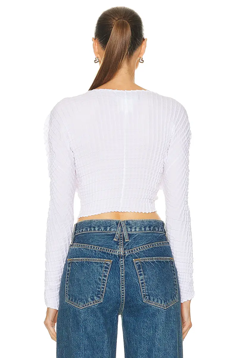 Sid Neigum Cropped Knife X Box Pleated Cardigan | Thumbnail 5