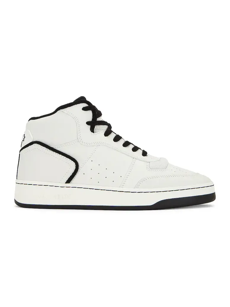 Saint Laurent SL80 Mid Top Sneaker Cuir Meridiano Graine
