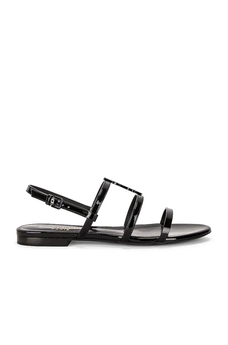 Saint Laurent Cassandra Flat Sandal | Thumbnail 2 Saint Laurent Cassandra Flat Sandal | Thumbnail 2