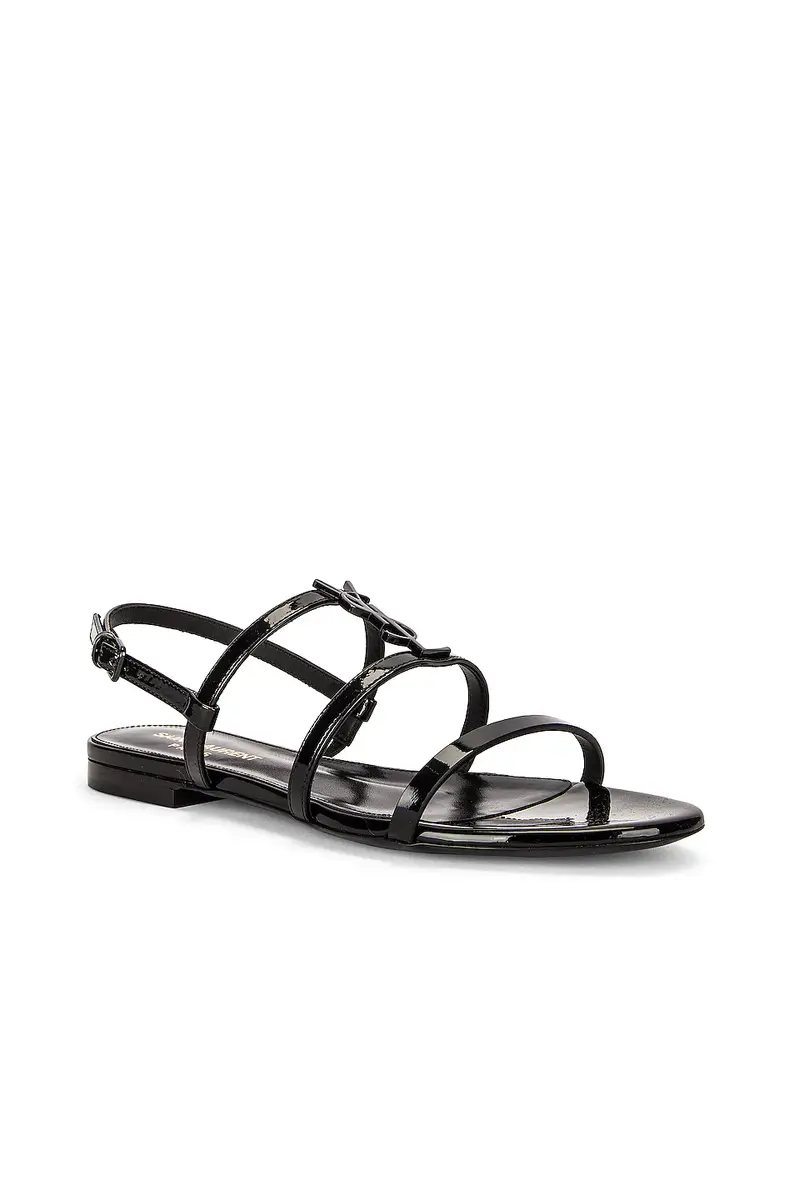 Saint Laurent Cassandra Flat Sandal | Thumbnail 3 Saint Laurent Cassandra Flat Sandal | Thumbnail 3