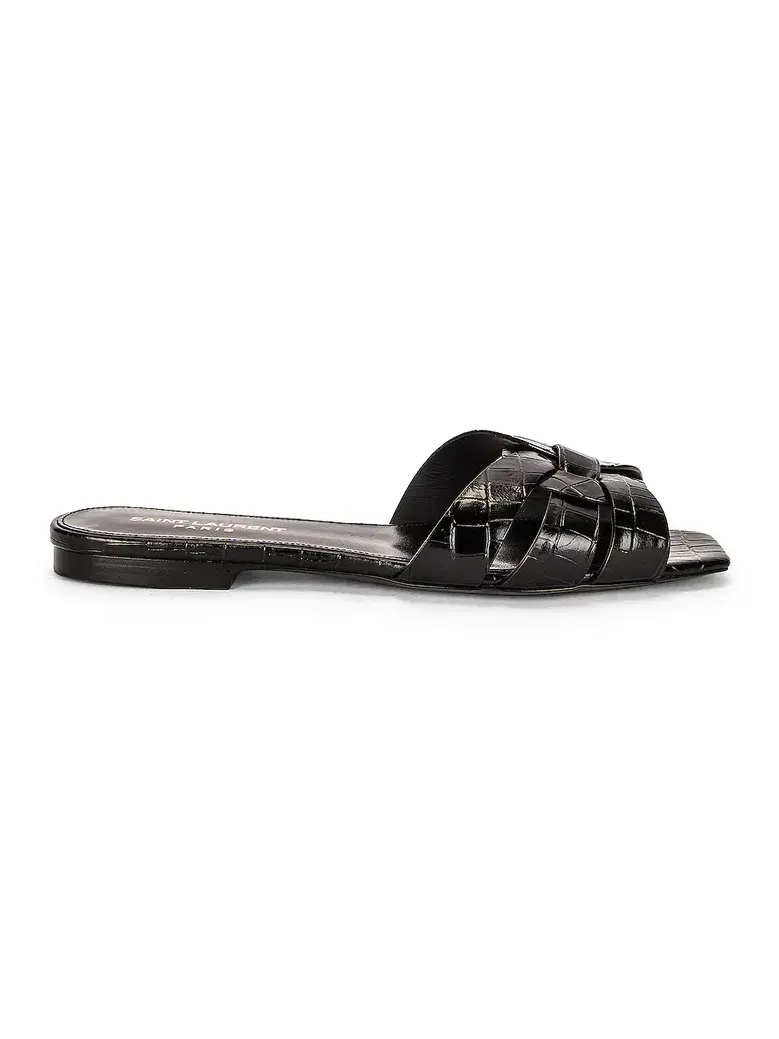 Tribute Nu Pieds Embossed Croc Flat Sandals Tribute Nu Pieds Embossed Croc Flat Sandals
