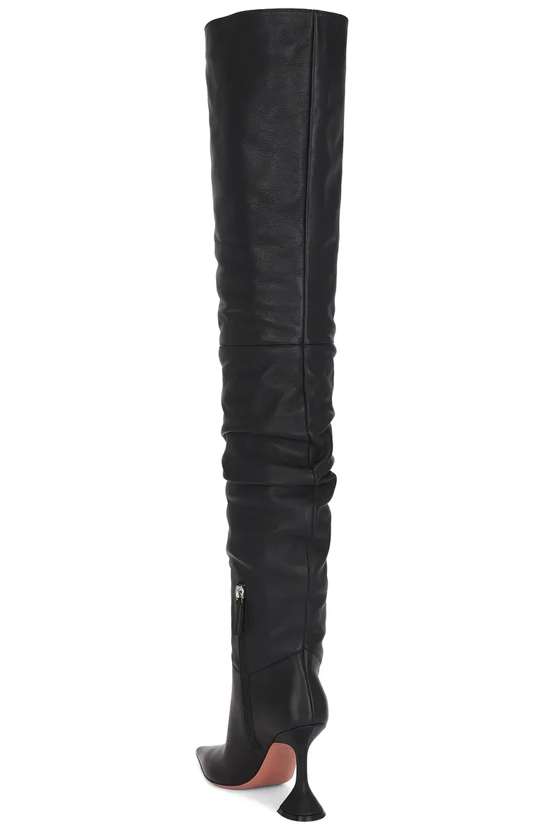 Amina Muaddi Olivia Thigh High Nappa 95 Boot | Thumbnail 3 Amina Muaddi Olivia Thigh High Nappa 95 Boot | Thumbnail 3