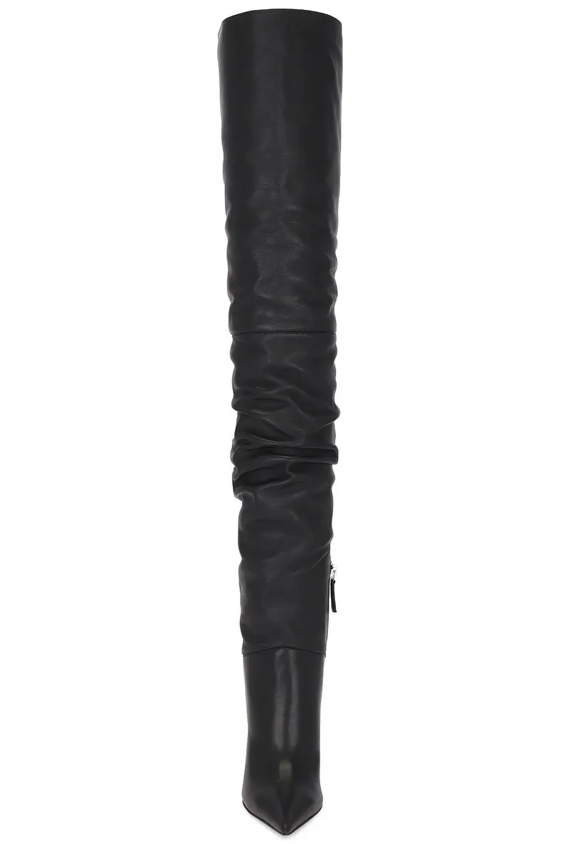 Amina Muaddi Olivia Thigh High Nappa 95 Boot | Thumbnail 4 Amina Muaddi Olivia Thigh High Nappa 95 Boot | Thumbnail 4