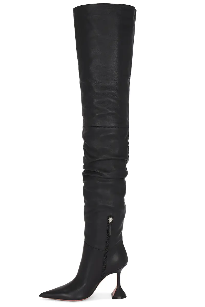 Amina Muaddi Olivia Thigh High Nappa 95 Boot | Thumbnail 5 Amina Muaddi Olivia Thigh High Nappa 95 Boot | Thumbnail 5