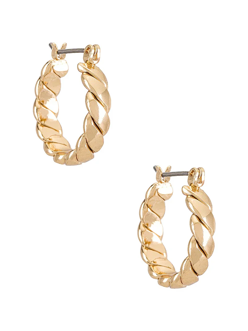 Ettika Twist Hoop Earrings