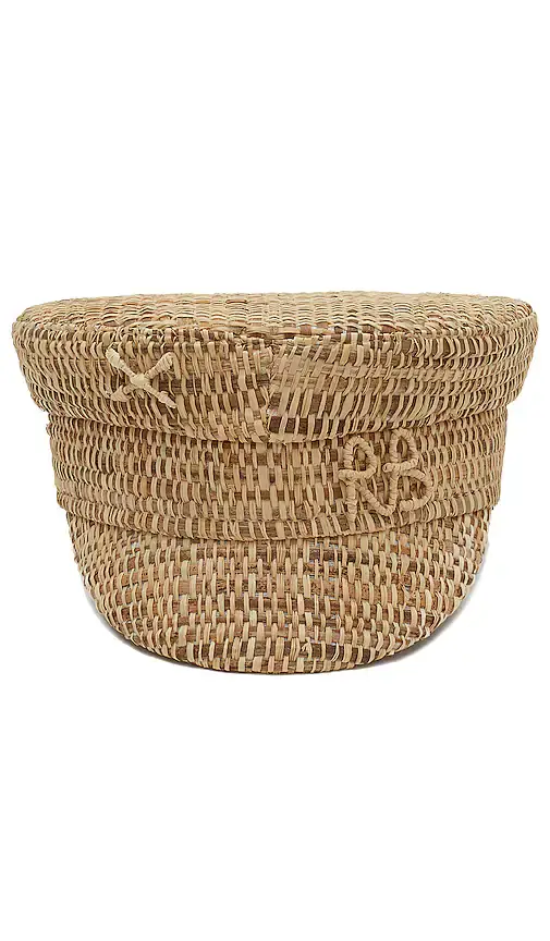 Ruslan Baginskiy Monogram Embellished Baker Boy Cap | Image 1 Ruslan Baginskiy Monogram Embellished Baker Boy Cap | Image 1