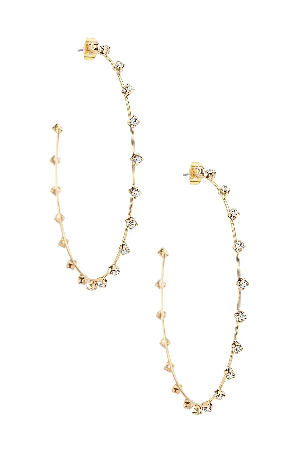 Ettika Rhinestone Hoop Earrings