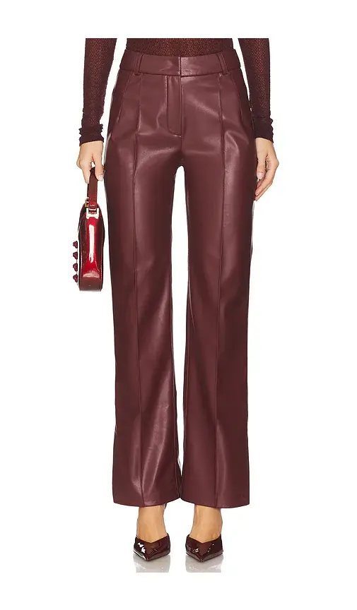 SELMACILEK Leather Slit Detailed Pant | Image 1 SELMACILEK Leather Slit Detailed Pant | Image 1