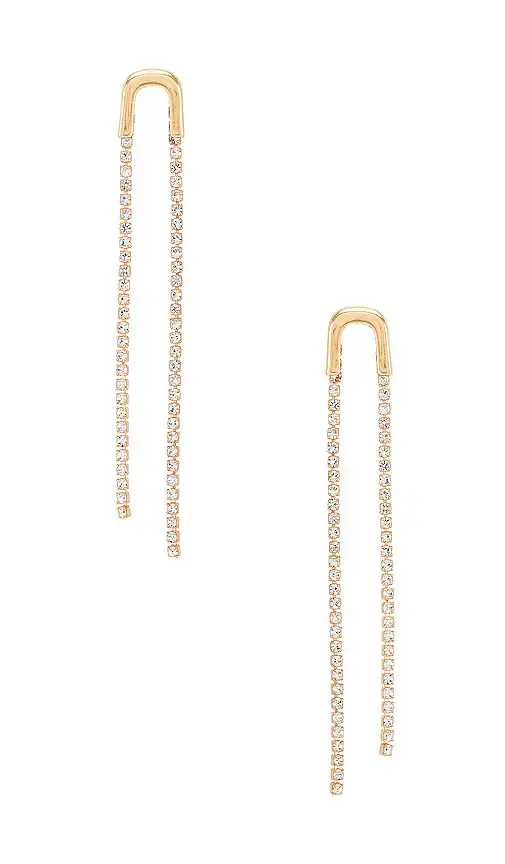 Ettika Double Chain Drop Earring | Image 1 Ettika Double Chain Drop Earring | Image 1