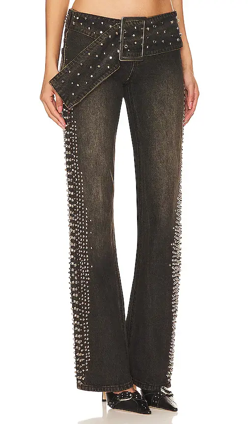 Jaded London Studded Low Rise Jeans | Thumbnail 2 Jaded London Studded Low Rise Jeans | Thumbnail 2