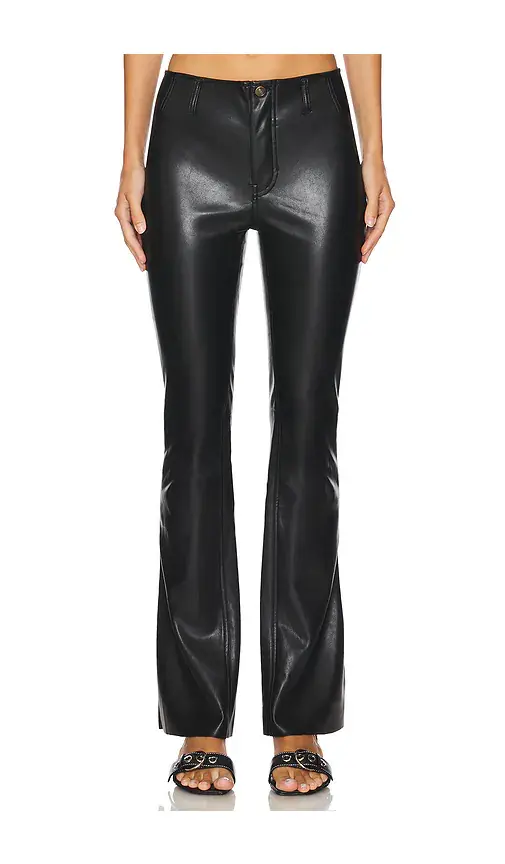 Free People x We The Free Level Up Faux Leather Slit Bootcut | Image 1 Free People x We The Free Level Up Faux Leather Slit Bootcut | Image 1