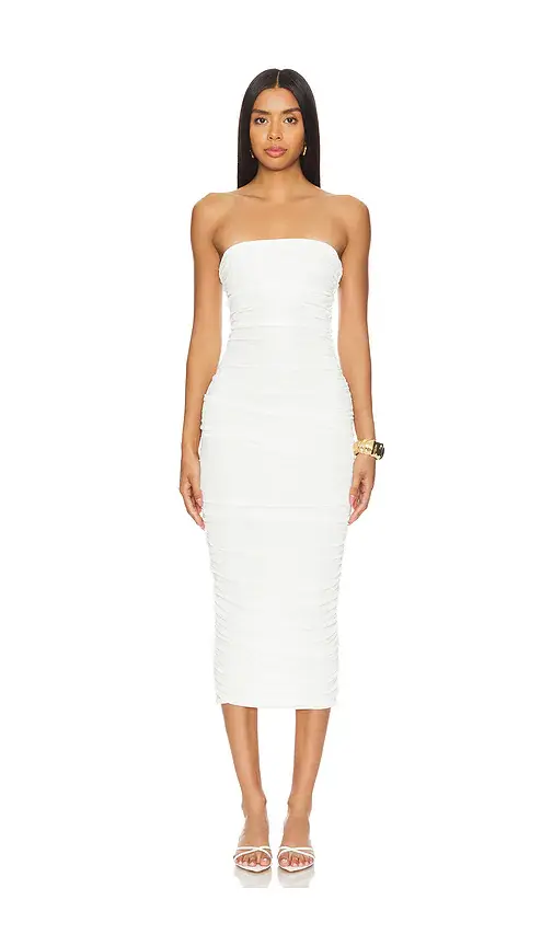 SEROYA Martha Strapless Midi Dress | Image 1 SEROYA Martha Strapless Midi Dress | Image 1