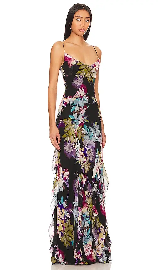 NICHOLAS Kamila Ruffle Cowl Gown | Thumbnail 2