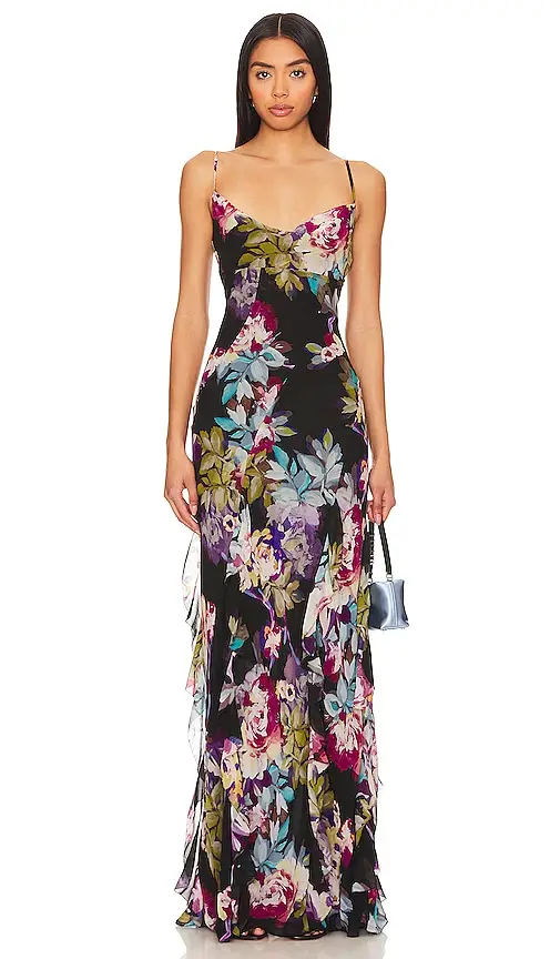 NICHOLAS Kamila Ruffle Cowl Gown | Image 1 NICHOLAS Kamila Ruffle Cowl Gown | Image 1