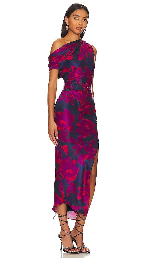 NICHOLAS Calantha Off Shoulder Midi Dress | Thumbnail 2