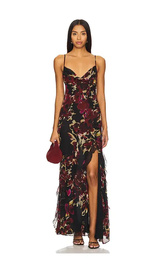 NICHOLAS Kamila Ruffle Cowl Gown | Image 1 NICHOLAS Kamila Ruffle Cowl Gown | Image 1