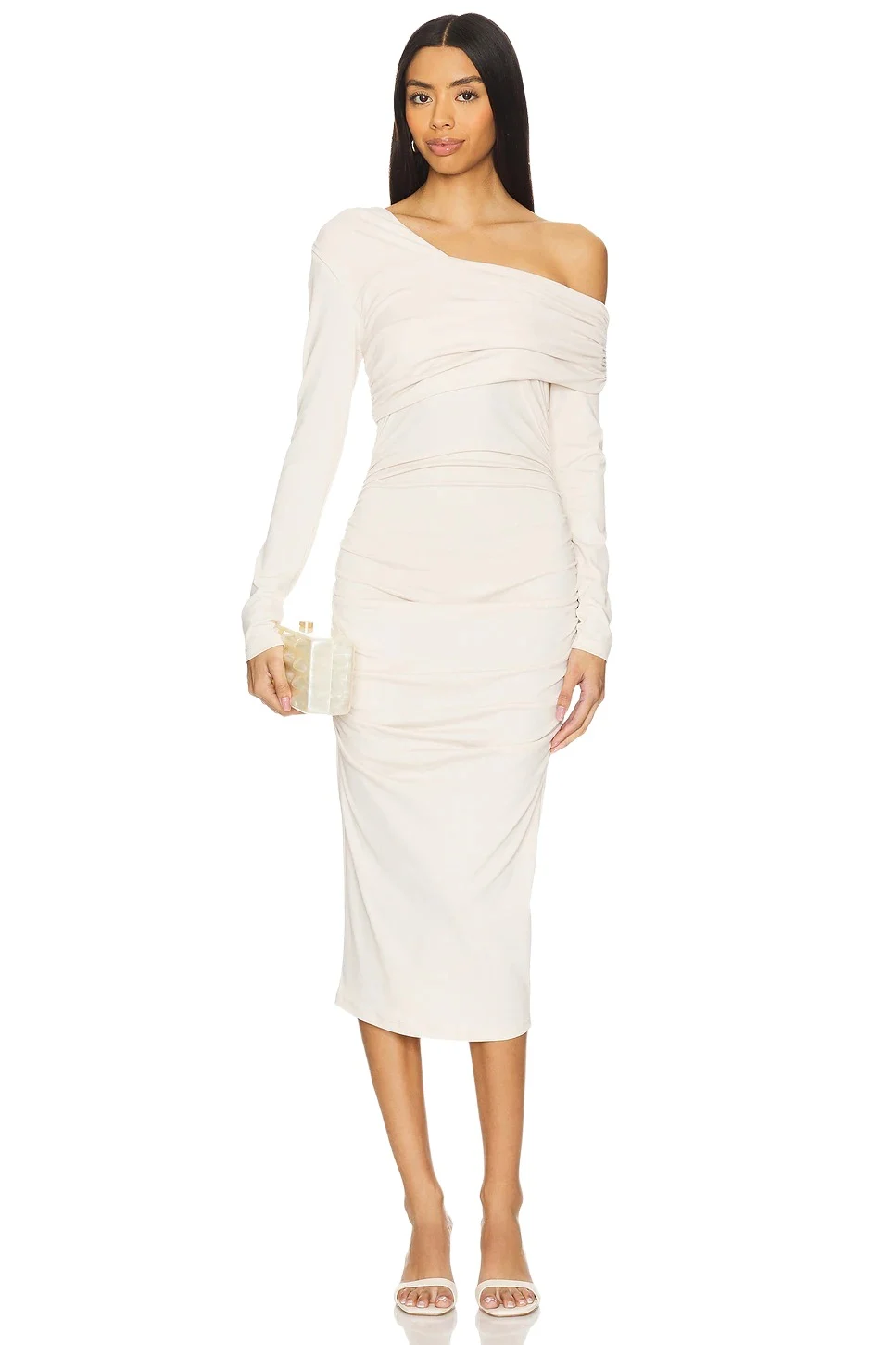 One Off Shoulder Long Sleeve Dress One Off Shoulder Long Sleeve Dress