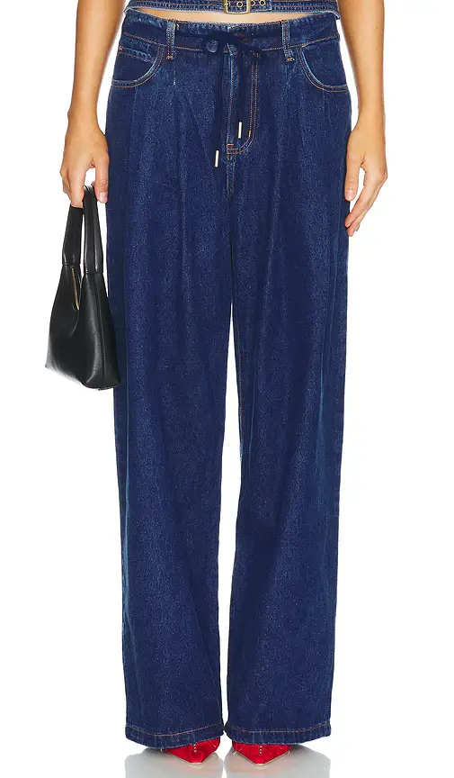 LIONESS Slouched Tie Up Jeans | Image 1 LIONESS Slouched Tie Up Jeans | Image 1