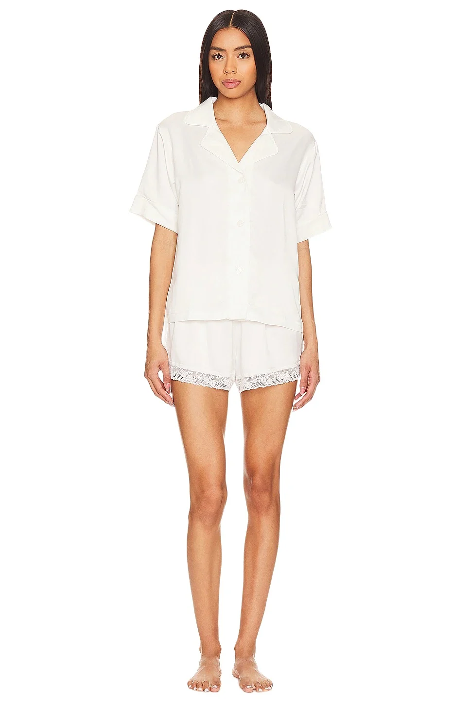 Flora Nikrooz Selena Charmeuse Notch Pajama Set