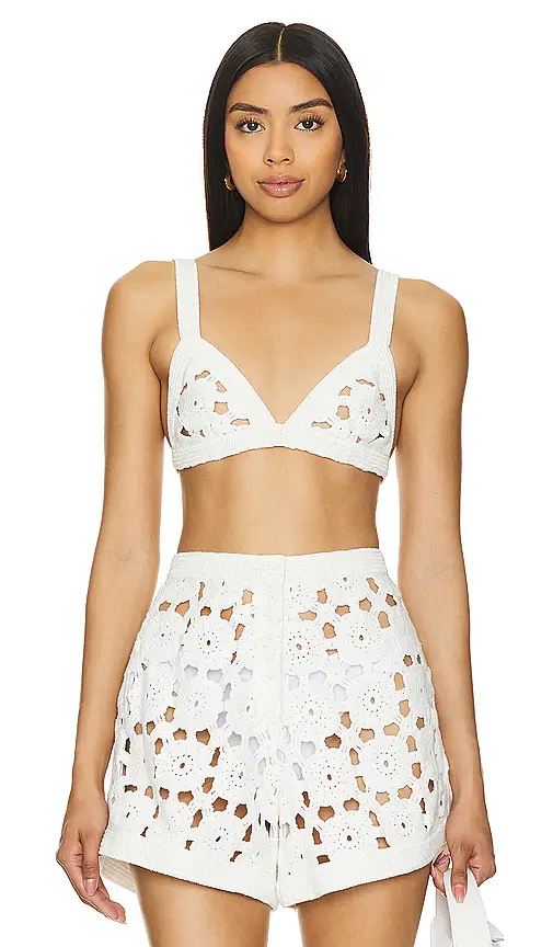 Sau Lee Myko Crochet Bralette