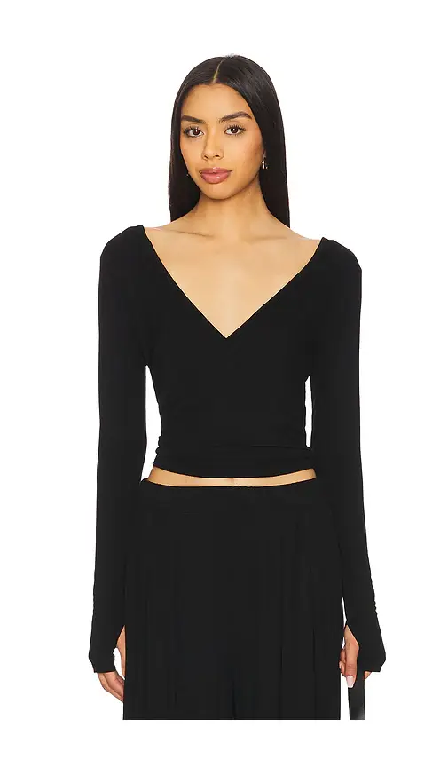 Michael Lauren Aziel Long Sleeve Cross Front Top | Image 1 Michael Lauren Aziel Long Sleeve Cross Front Top | Image 1