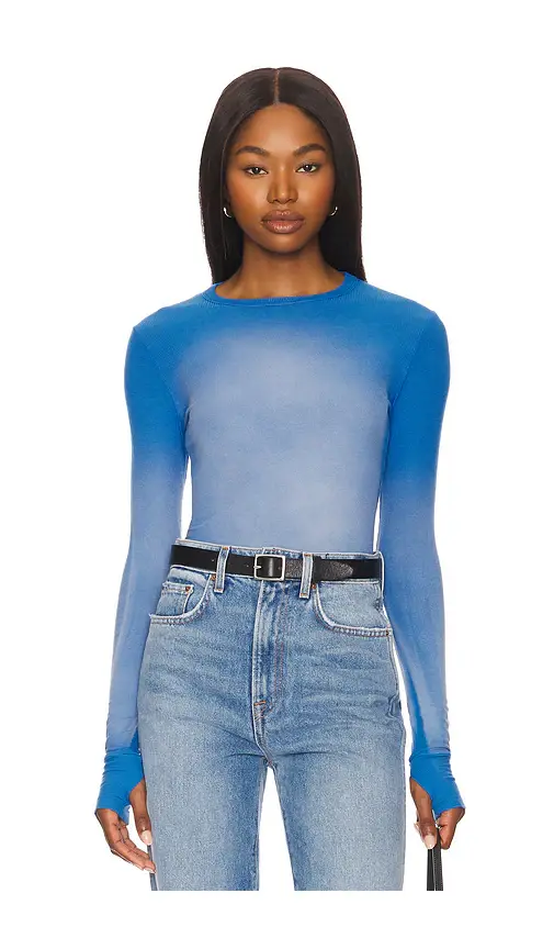 Michael Lauren Alick Long Sleeve Fitted Top With Thumbhole | Image 1 Michael Lauren Alick Long Sleeve Fitted Top With Thumbhole | Image 1