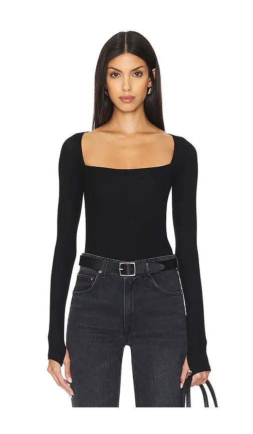 Michael Lauren Kaleb Long Sleeve W/ Square Neckline Double Layered Top | Image 1 Michael Lauren Kaleb Long Sleeve W/ Square Neckline Double Layered Top | Image 1