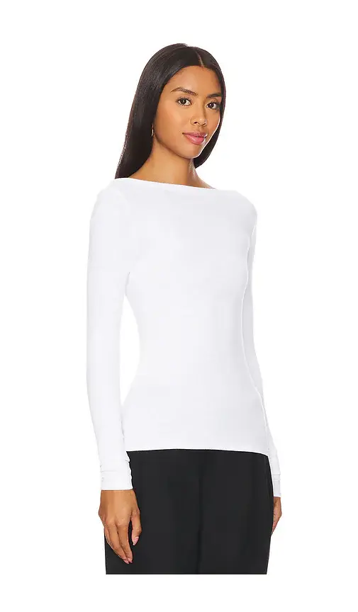 Enza Costa Silk Knit Boat Neck | Thumbnail 2