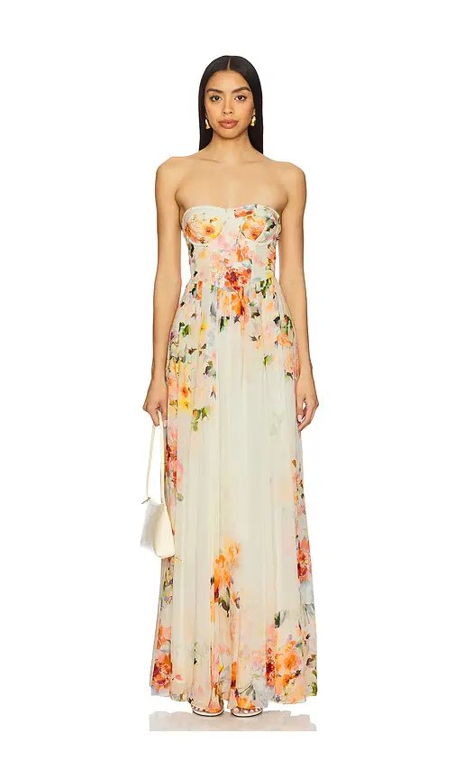Hemant & Nandita Corsetted Long Dress | Image 1 Hemant & Nandita Corsetted Long Dress | Image 1