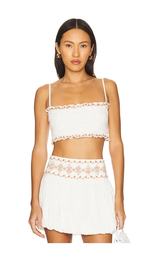 ROCOCO SAND Smocking Bandeau Top | Image 1 ROCOCO SAND Smocking Bandeau Top | Image 1