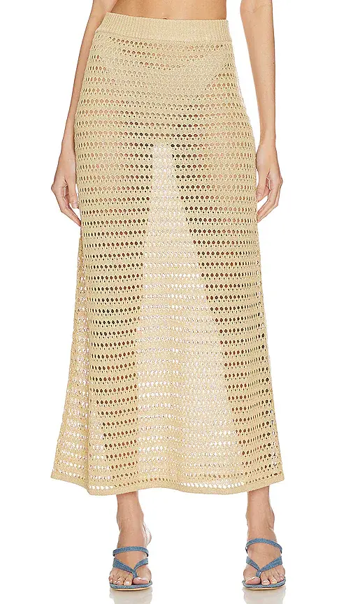 L'Academie Jalisa Open Stitch Maxi Skirt | Image 1 L'Academie Jalisa Open Stitch Maxi Skirt | Image 1