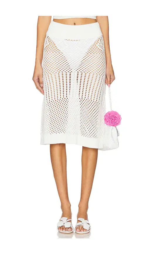 Frankies Bikinis Orchard Crochet Midi Skirt | Image 1 Frankies Bikinis Orchard Crochet Midi Skirt | Image 1