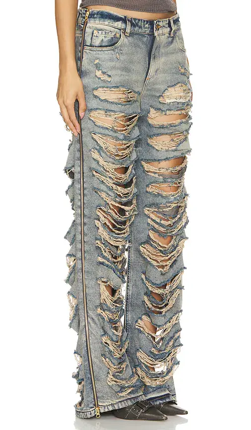 Retrofête Chanti Destroyed Flare Jeans | Thumbnail 2