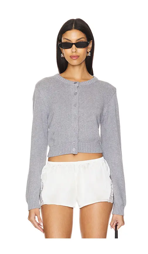 Frankies Bikinis Dudley Cotton Knit Cardigan | Image 1 Frankies Bikinis Dudley Cotton Knit Cardigan | Image 1