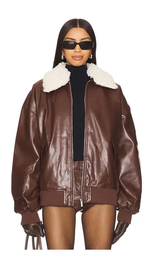 WeWoreWhat Faux Sherpa Collar Bomber Jacket | Thumbnail 2 WeWoreWhat Faux Sherpa Collar Bomber Jacket | Thumbnail 2